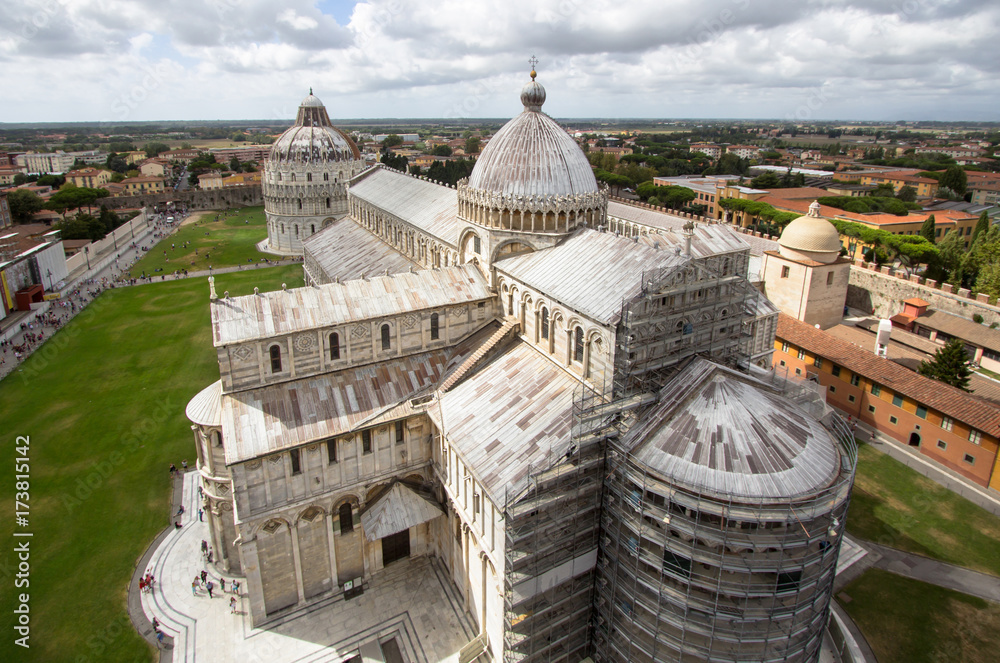Cathedral of Pisa. The Piazza dei Miracoli (Piazza del Duomo). Italy.