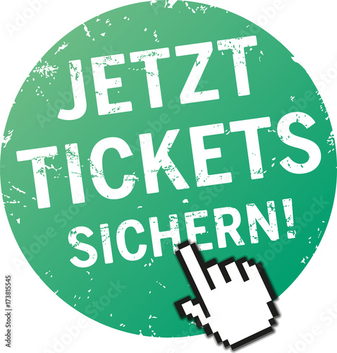 Button Jetzt Tickets sichern mit Mauszeiger