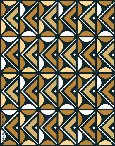 Seamless African ornament with coffee beans