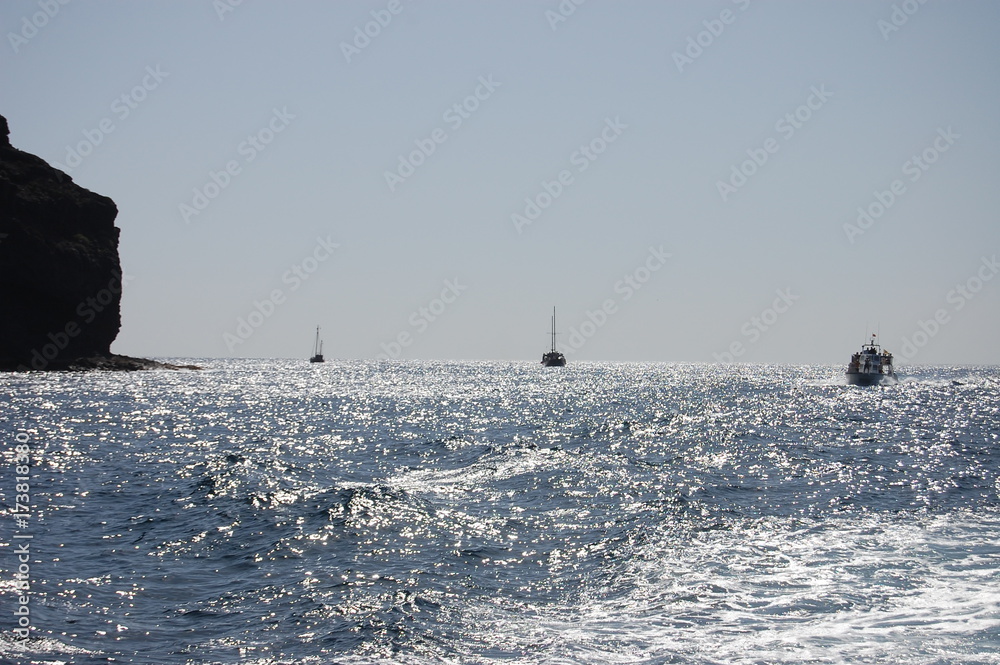 Naklejka premium Auf dem Meer