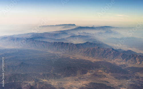 Desert mountains and valleys