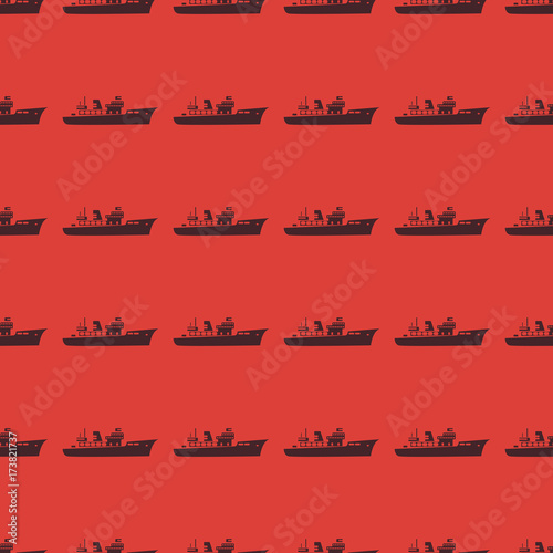 Sea transport vector illustration on a seamless pattern background