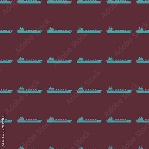 Sea transport vector illustration on a seamless pattern background