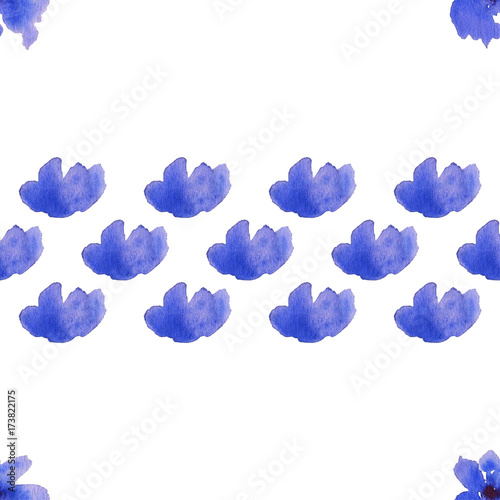 Wallpaper Mural Watercolor abstract seamless pattern background. Template for a business card, banner, poster, notebook, invitation with modern hand drawn watercolor flowers Torontodigital.ca