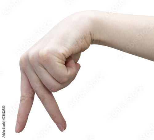 hand gesture walk sign