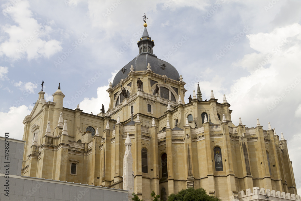 Ancient church, Almudena Cathedral, located in the area of the Habsburgs, classical architecture