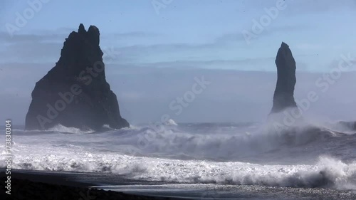 Stormy Weather at Reynisfjara Volcanic Beach