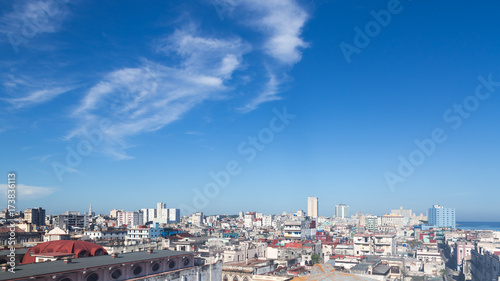 Havana, Cuba  aerial panoramic view of the old city © tostphoto