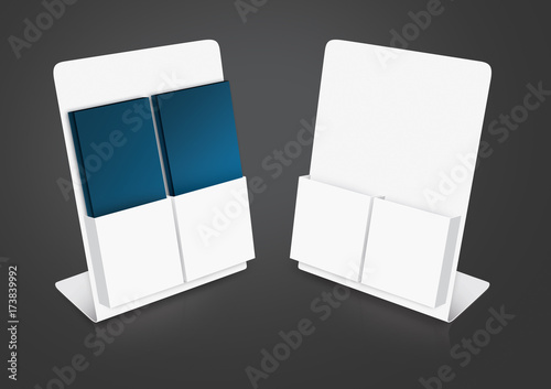 Obraz na plátně 3d illustration of white plexiglas leaflet holder
