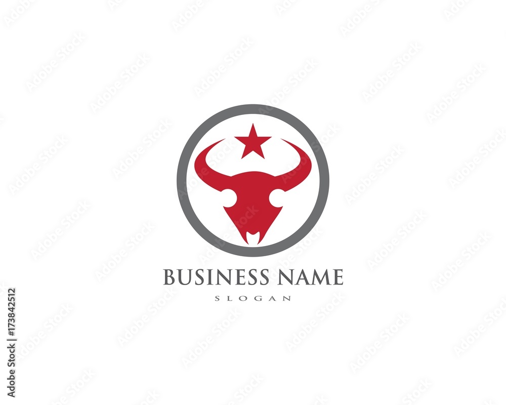 Red Bull Taurus Logo Template vector icon illustration Red Bull Taurus Logo Template vector icon illustration