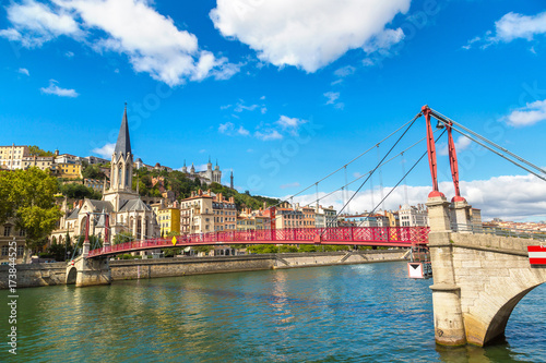 Footbridge in Lyon, France