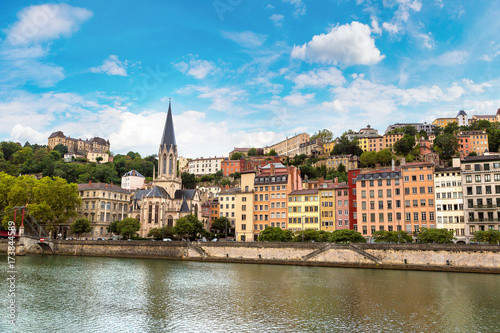 Cityscape of Lyon  France