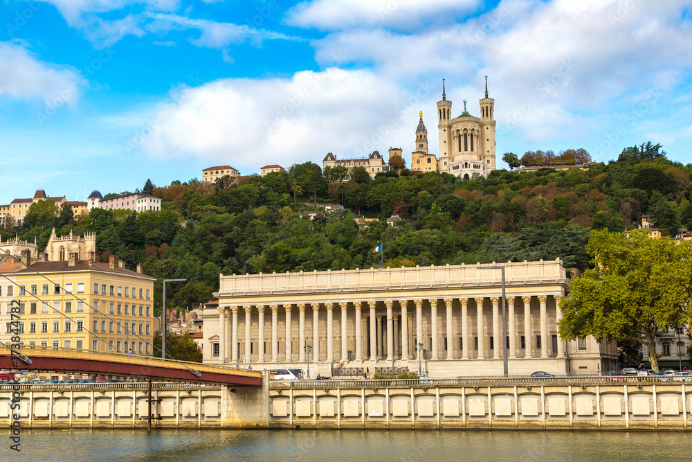 Obraz premium Cityscape of Lyon, France