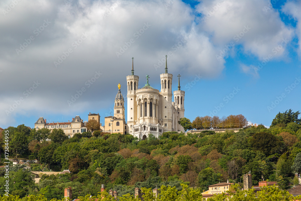 Notre Dame de Fourviere in Lyon, France