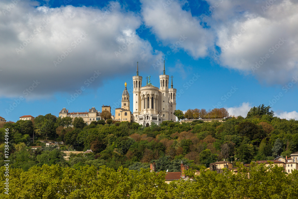 Notre Dame de Fourviere in Lyon, France
