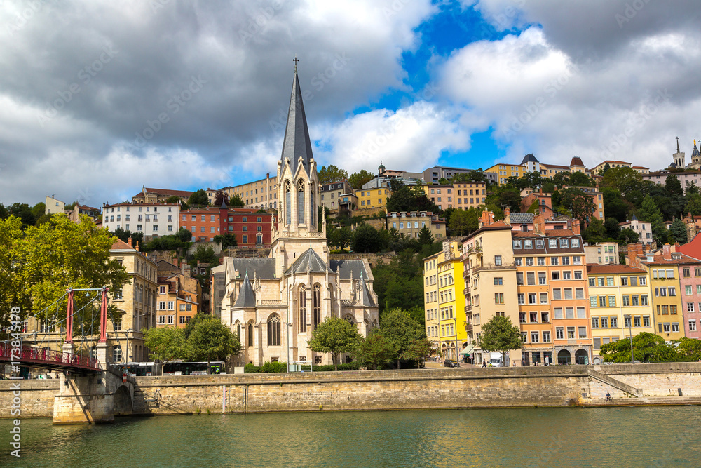 Cityscape of Lyon, France