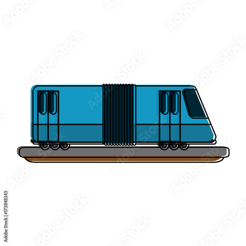 train wagon sideview icon image vector illustration design 