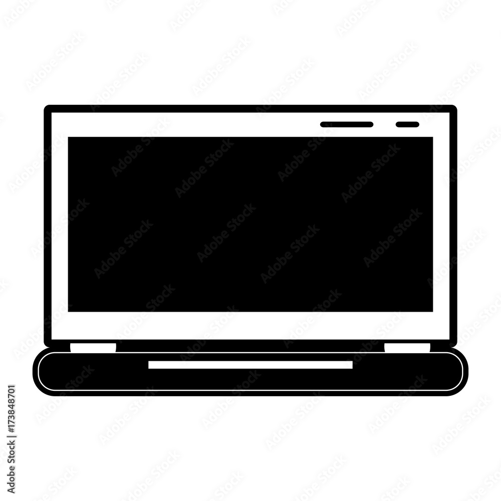 laptop with blank screen icon image vector illustration design black and white laptop with blank screen icon image vector illustration design black and white