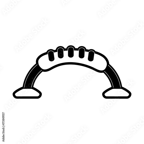 push up bars sports related icon image vector illustration design black and white