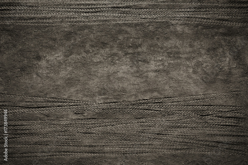 Overhead shot of vehicle tracks on dirt