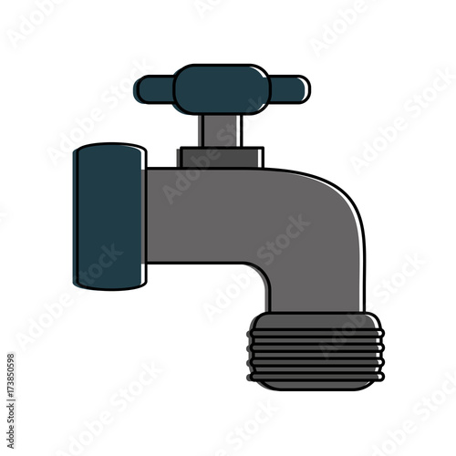 faucet and water drop icon image vector illustration design 
