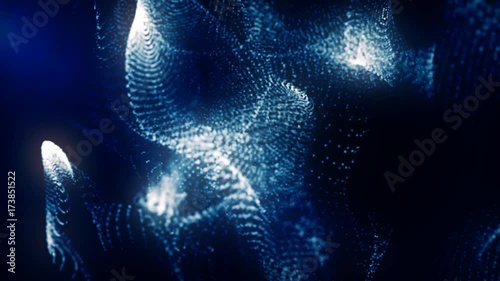 defocused particle form abstract animated dark background
