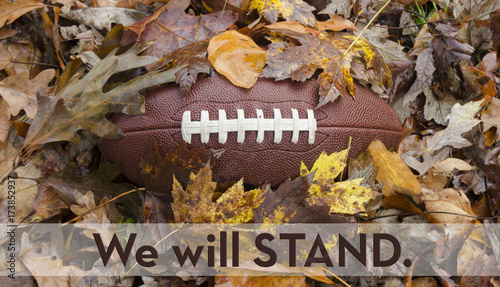 Obraz na plátně We will STAND for the National Anthem at Football Games