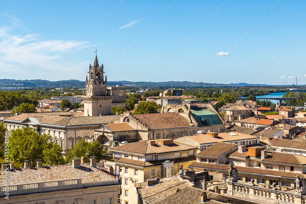 Panoramic aerial view of Avignon