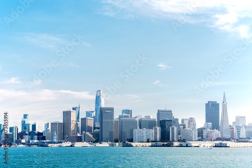 City scape of San Francisco from bay.
