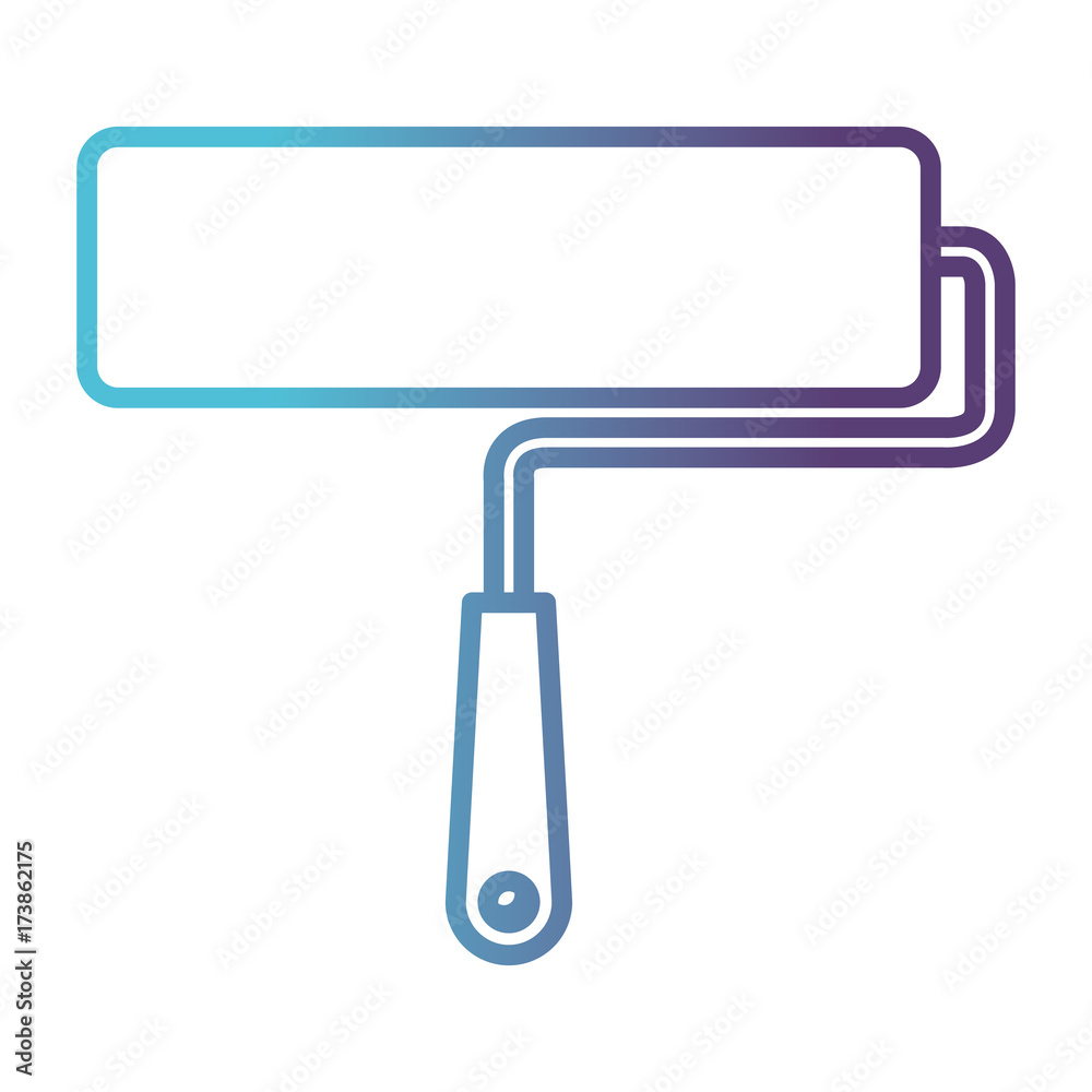 paint roller icon gradient color silhouette from blue to purple paint roller icon gradient color silhouette from blue to purple