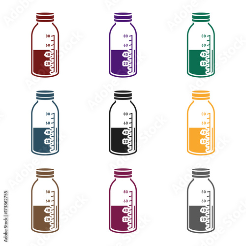 Mixture icon in black style isolated on white background. Medicine and hospital symbol stock vector illustration.