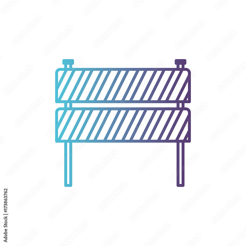traffic fence flat icon gradient color silhouette from blue to purple traffic fence flat icon gradient color silhouette from blue to purple