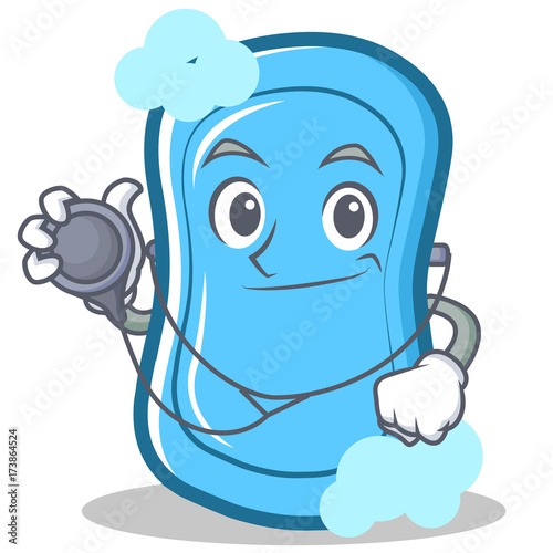 Doctor blue soap character cartoon