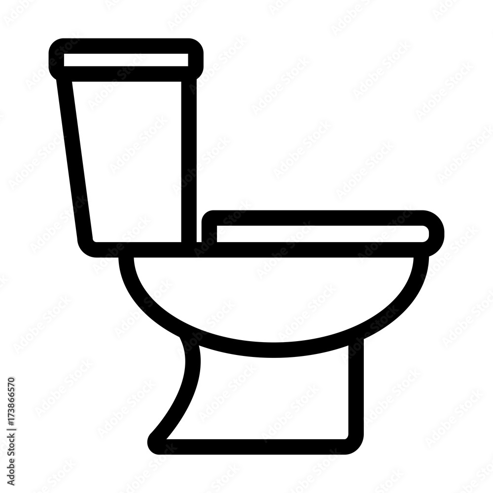 toilet icon on white background toilet icon on white background