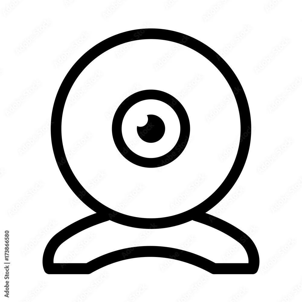 webcam icon on white background webcam icon on white background