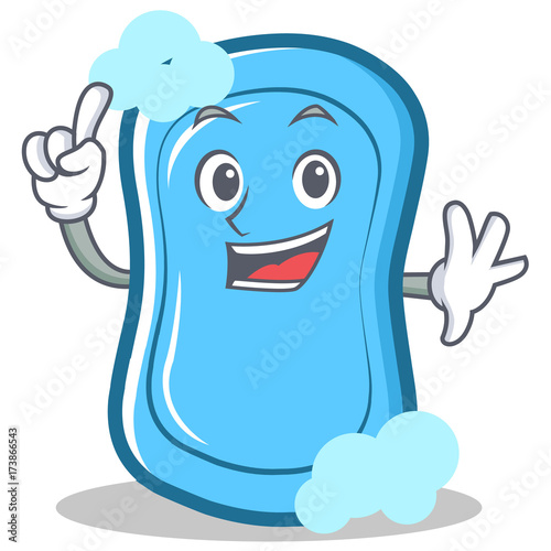 Finger blue soap character cartoon