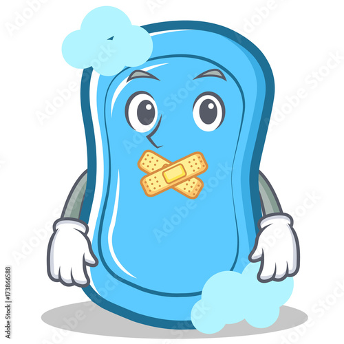 Silent blue soap character cartoon