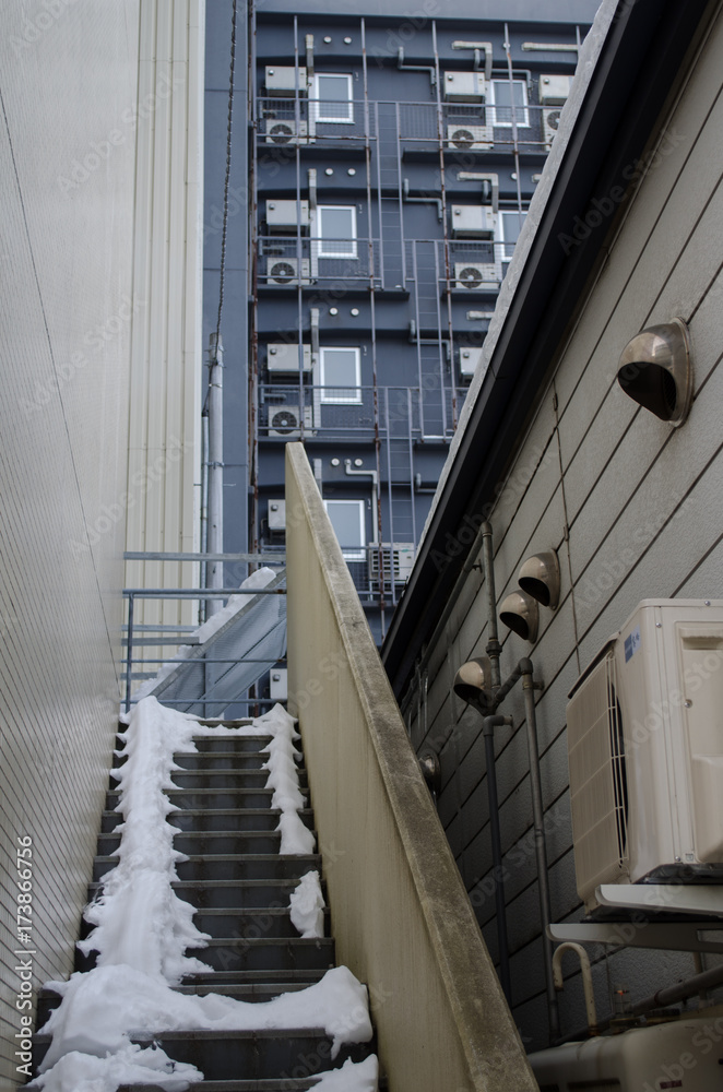 Obraz premium 雪の階段