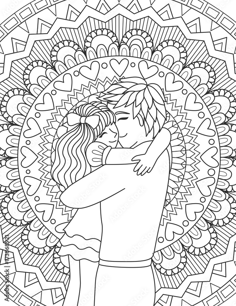 Father And Daughter Coloring Pages