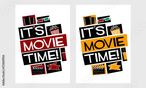 It's Movie Time! (Vector Illustration Poster Design)