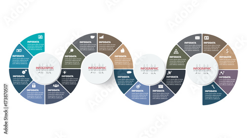 Vector timeline infographics set. Element infographic, template for diagram, graph, presentation and chart. Business concept with options, parts, steps or processes. Abstract background.