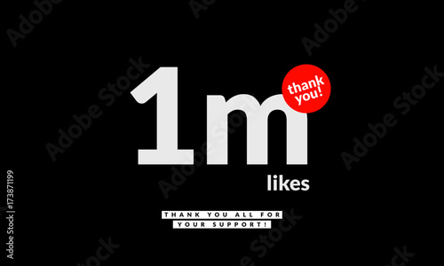 1M 1000000 Likes Thank You Post For Social Media
