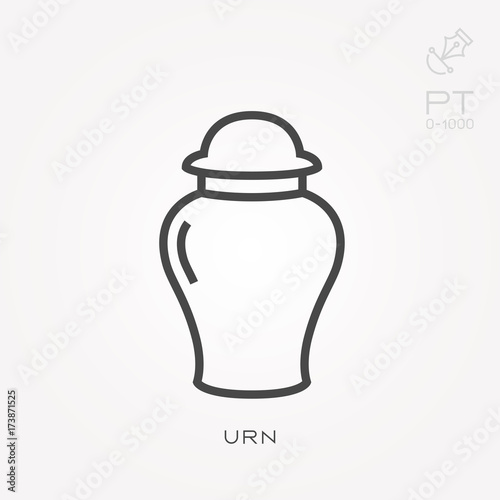 Line icon urn