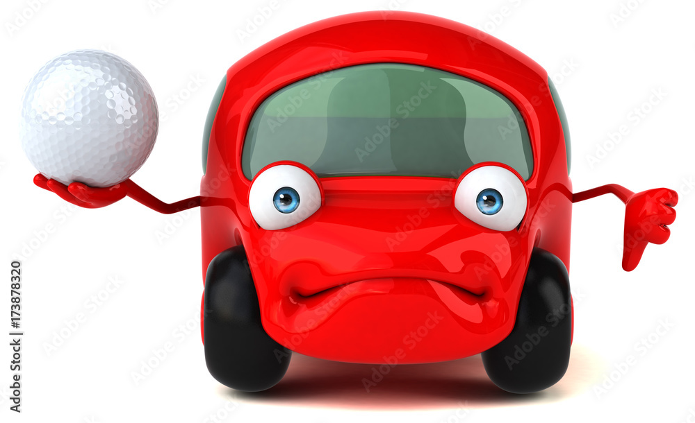 Fun car - 3D Illustration Fun car - 3D Illustration