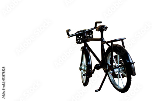 Bike black toy isolated on white background
