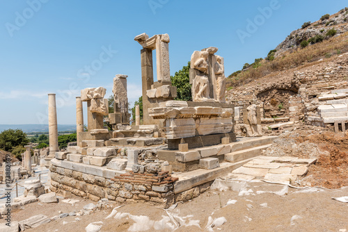 Memmius Monument at Ephesus historical ancient city  in Selcuk Izmir Turkey