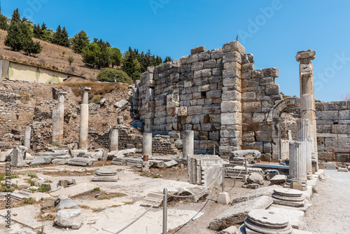 Prytaneion at ancient ruins at Ephesus historical ancient city, in Selcuk,Izmir,Turkey