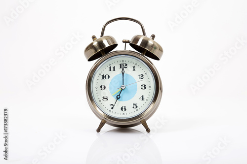 Retro clock. Isolated on a White Background.