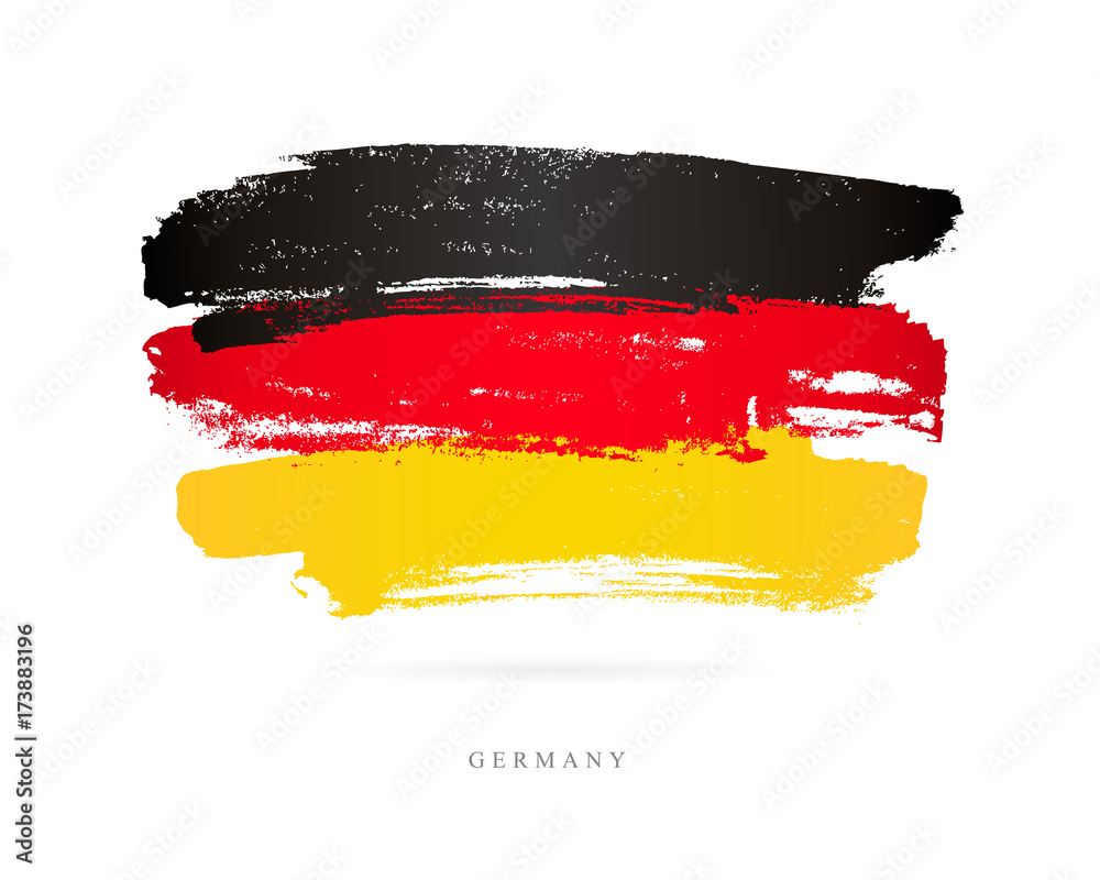 Fototapeta premium Flag of Germany. Brush strokes