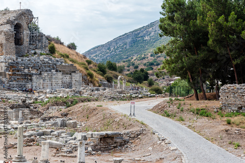 High Resolution panoramic view of Ephesus historical ancient city, in Selcuk,Izmir,Turkey:20 August 2017
